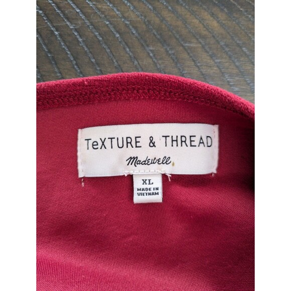 Madewell Texture & Thread Crepe Wrap Top Red Career Office Flattering Flowy XL - Picture 6 of 10